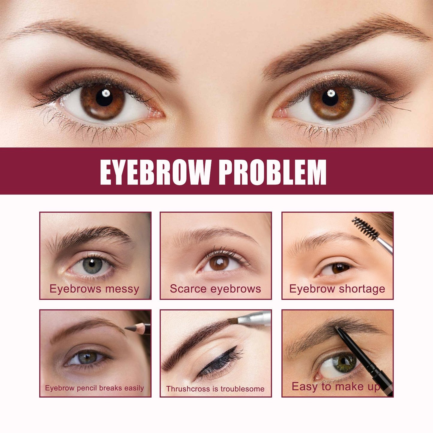 Multi-functional Eyebrow Cream & Brush Kit